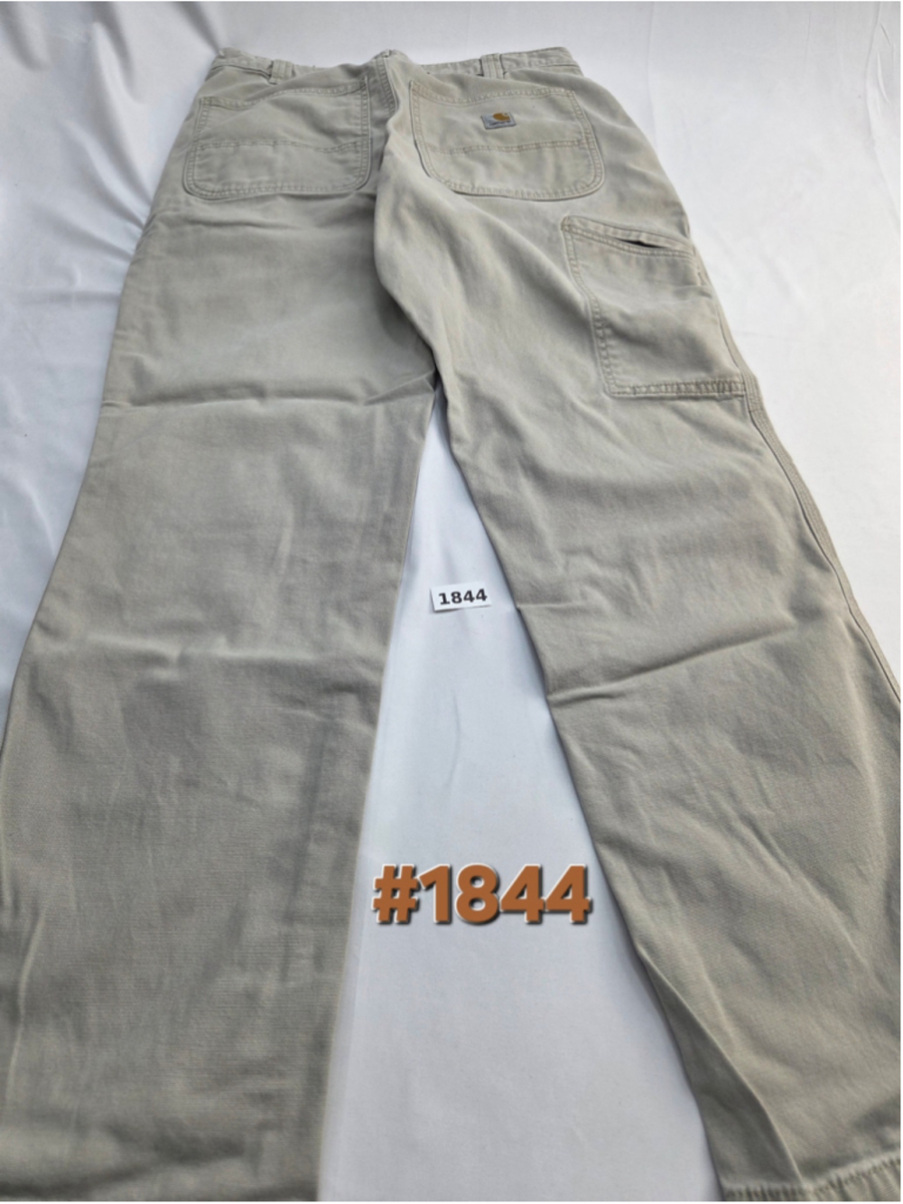 Men's Carhartt Relaxed Fit Pants Beige Size 32x32 #1844